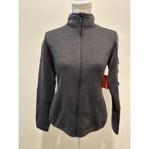 Bass Outdoor Womens Sweater Fleece Full Zip Size XS Black Beauty Warm Extra-Soft